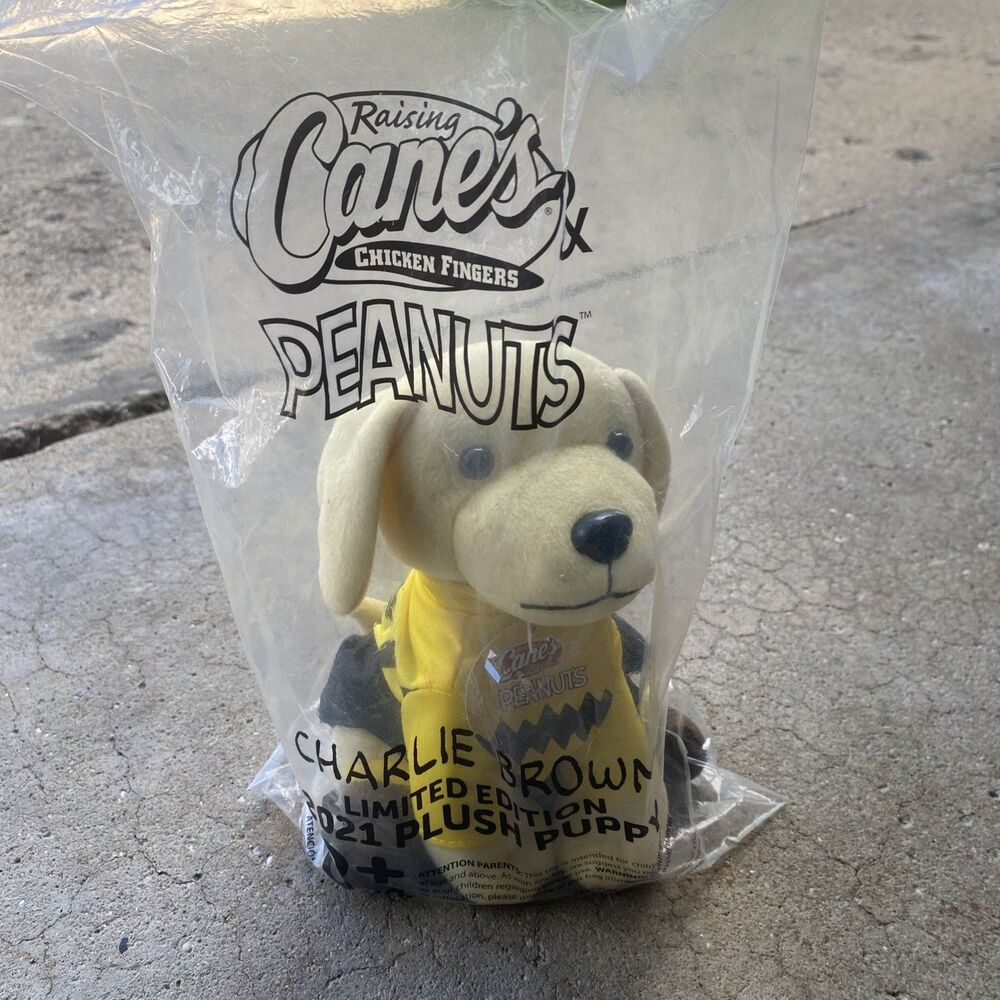 Raising Cane’s Collectible Charlie Brown Limited Edition 2021 Plush Dog
